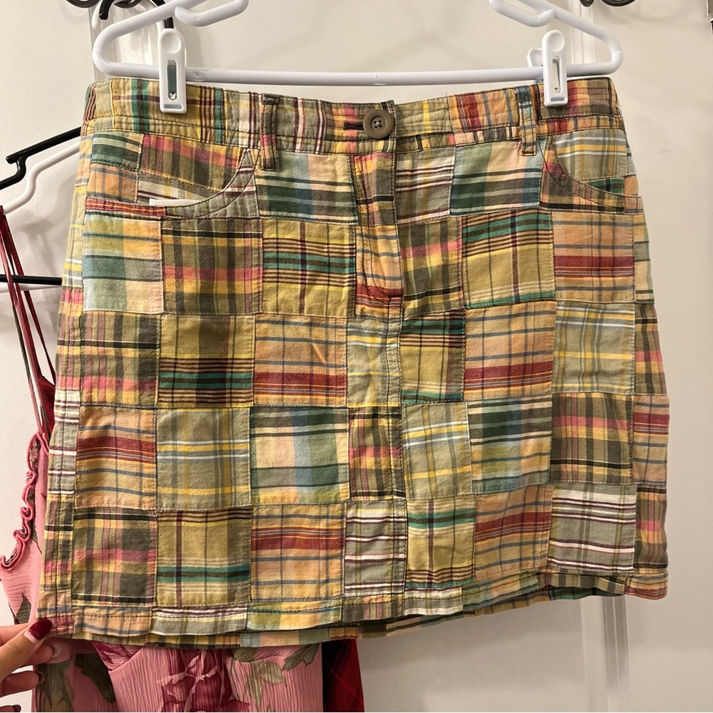 plaid mini skirt